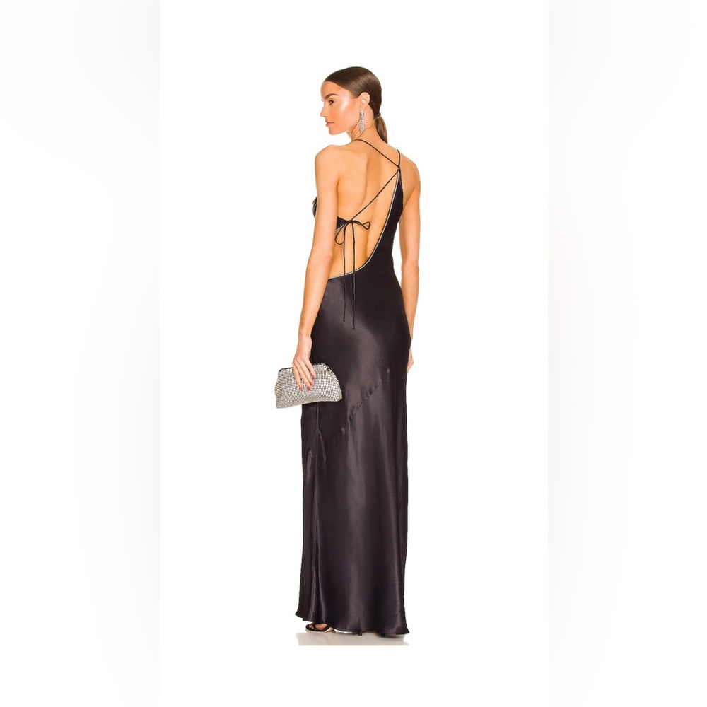 Long black dress with diamonds